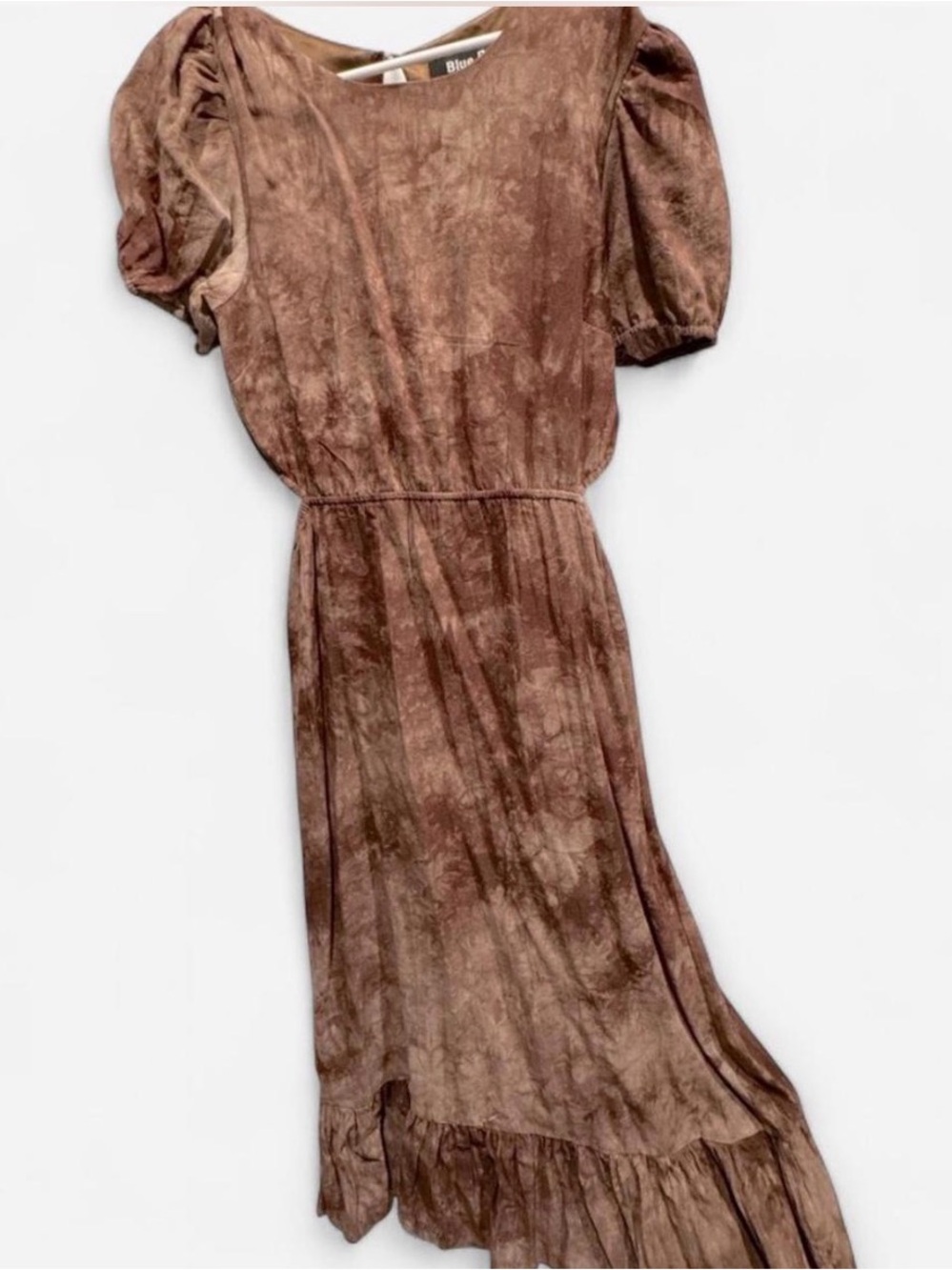 Brown marble print dress L